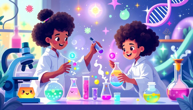 LỊCH HỌC magical science lab stockcake